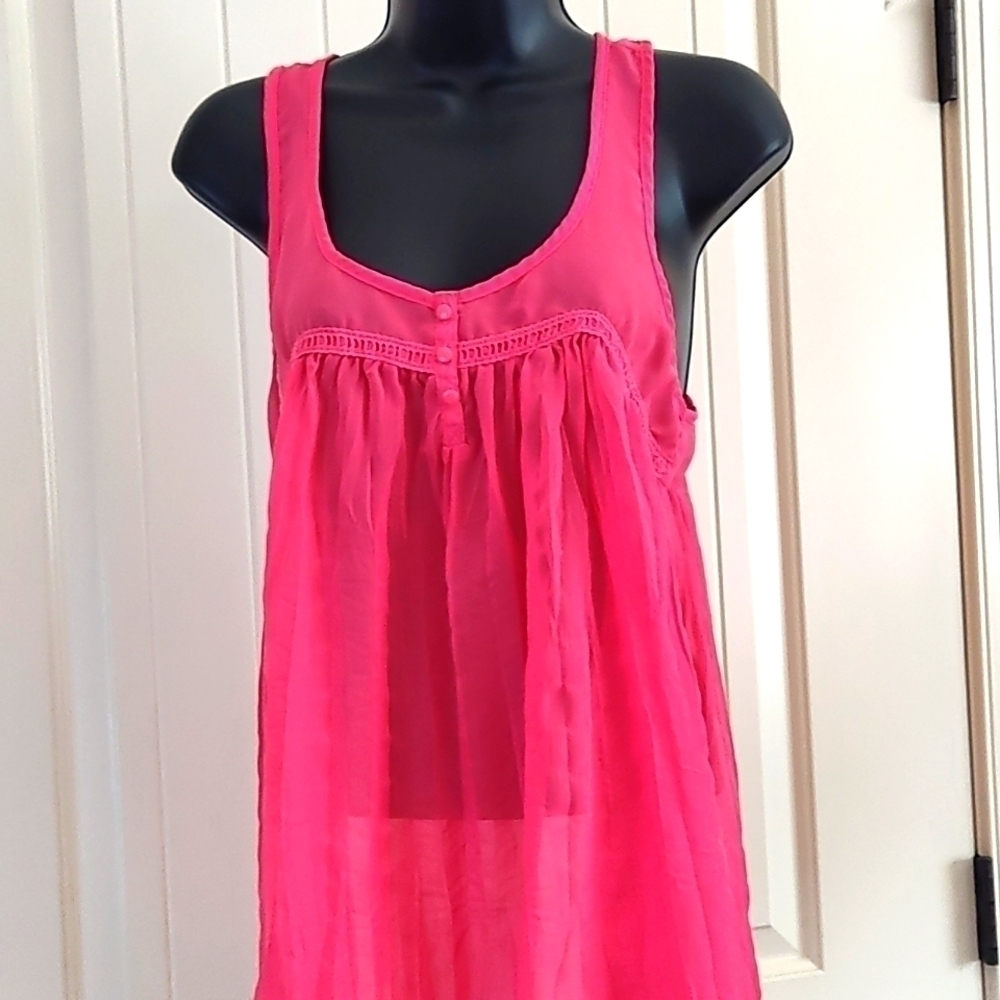 Aeropostale Silky Sexy Sheer Hi Low Tunic Size SP